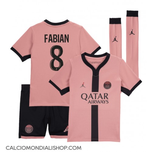 Maglie da calcio Paris Saint-Germain Fabian Ruiz #8 Terza Maglia Bambino 2024-25 Manica Corta (+ Pantaloni corti)